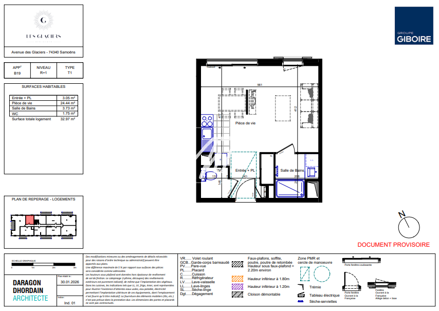Appartement 1 pièces 33 m2