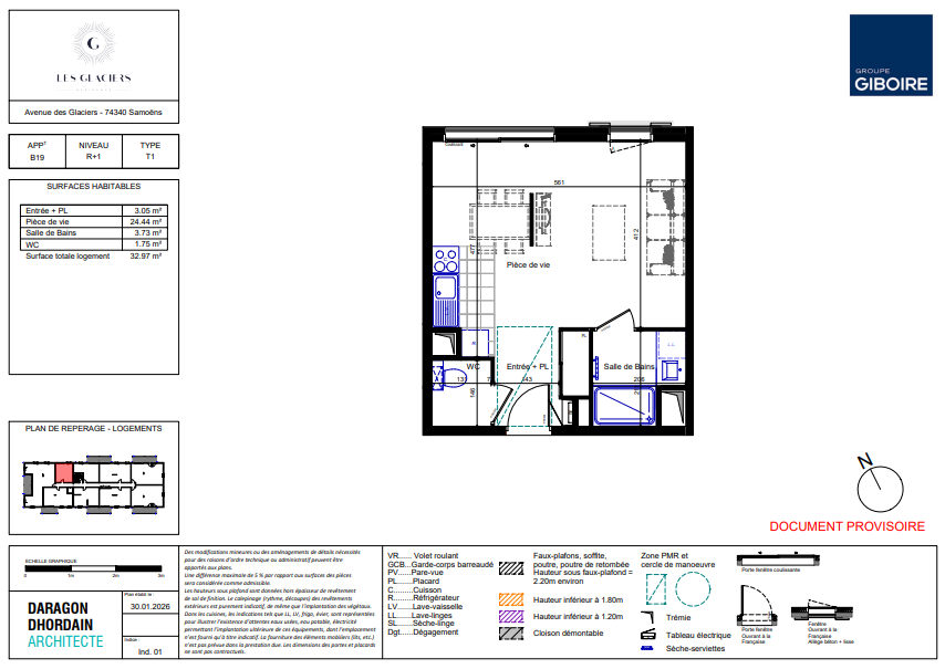 Appartement 1 pièces 33 m2